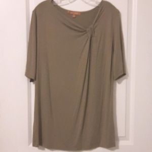 Ellen Tracy Knotted Neck Tee